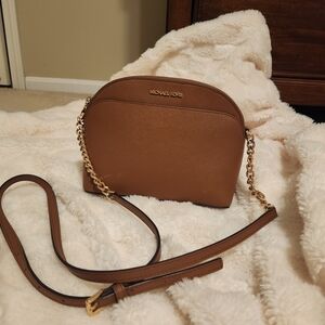 Michael Kors Tan Crossbody Bag with Gold Chain